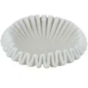 White Resin Wavy Bowl 9.5in