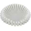 White Resin Wavy Bowl 13.5in