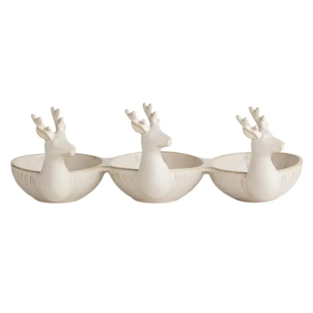 Deer Triple Tidbit Dish
