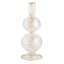 Etched Snowflake Taper Holder Large 9in