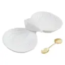 Fan Shell Double Tidbit Set 2pc