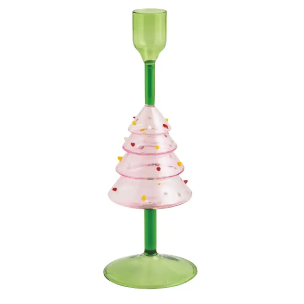 Glass Taper Holder Tree 7.5in