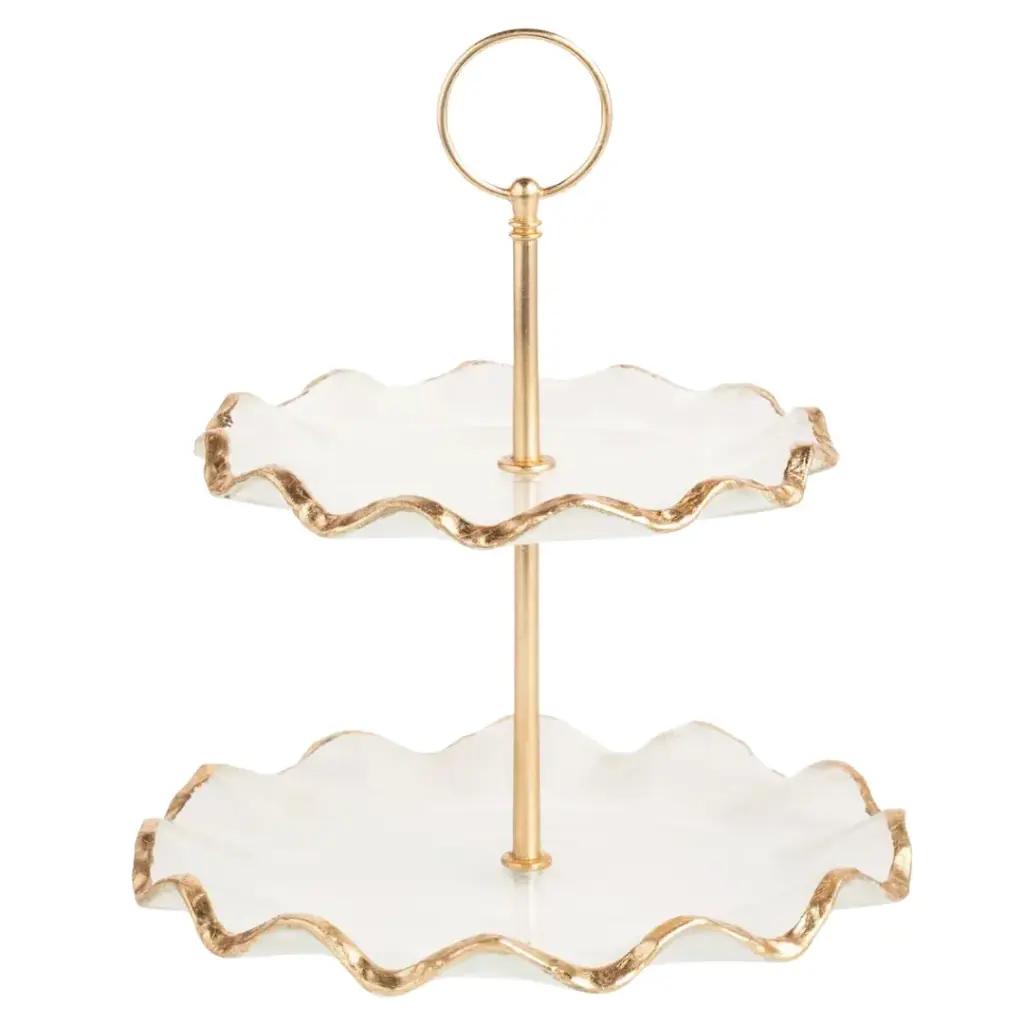 Gold Edge Tiered Server 10x8in