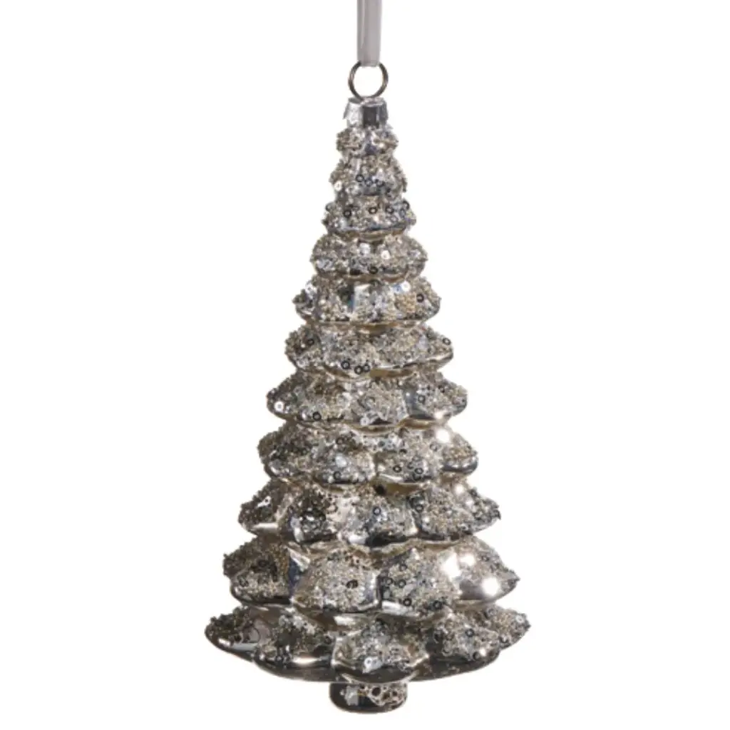 Sparkle Tree Ornament Silver 7in
