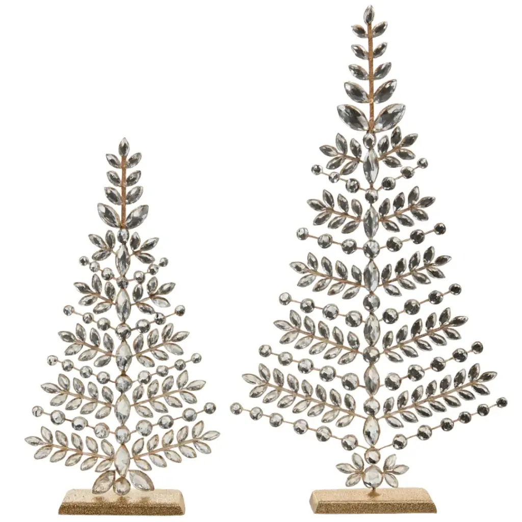 Jeweled Christmas Tree Clear 15in
