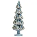 Embellished Pearlized Tree Blue 12in