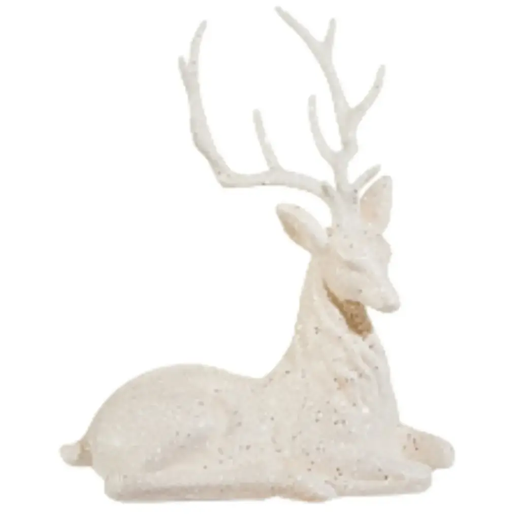 Glitter Deer White 9in