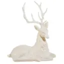 Glitter Deer White 9in