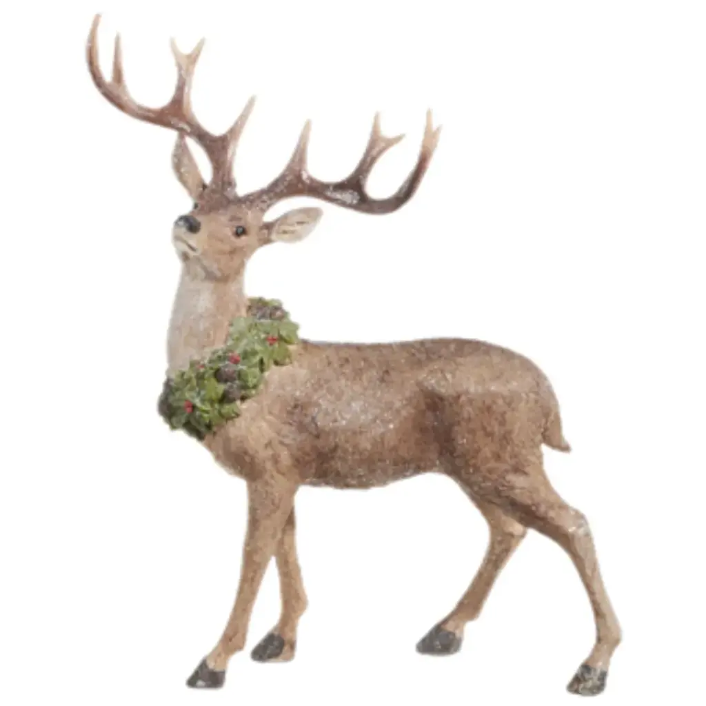 Deer with Wreath 20in