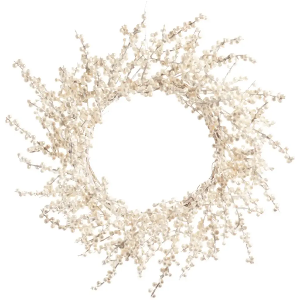 Pearl Wreath 20in