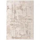 Grey Beige Abstract Rug 5.3×7.7ft