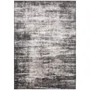 Grey Charcoal Abstract Rug 5.3×7.7ft