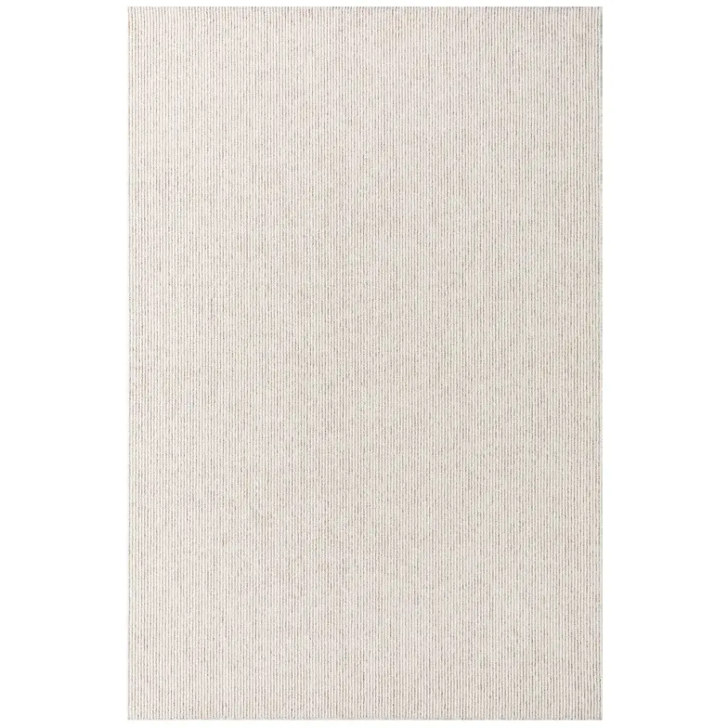 Frame Ivory Taupe Lines Rug 5.3×7.7ft