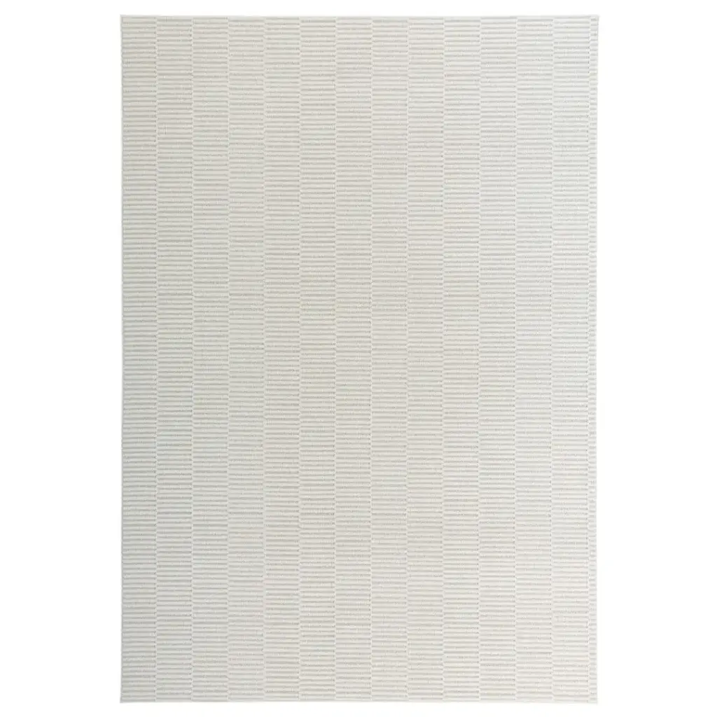 Shadow Ivory Lines Hi-Low Rug 3×7ft