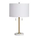 [181300-TT] Brielle Brass & Marble Table Lamp 28in
