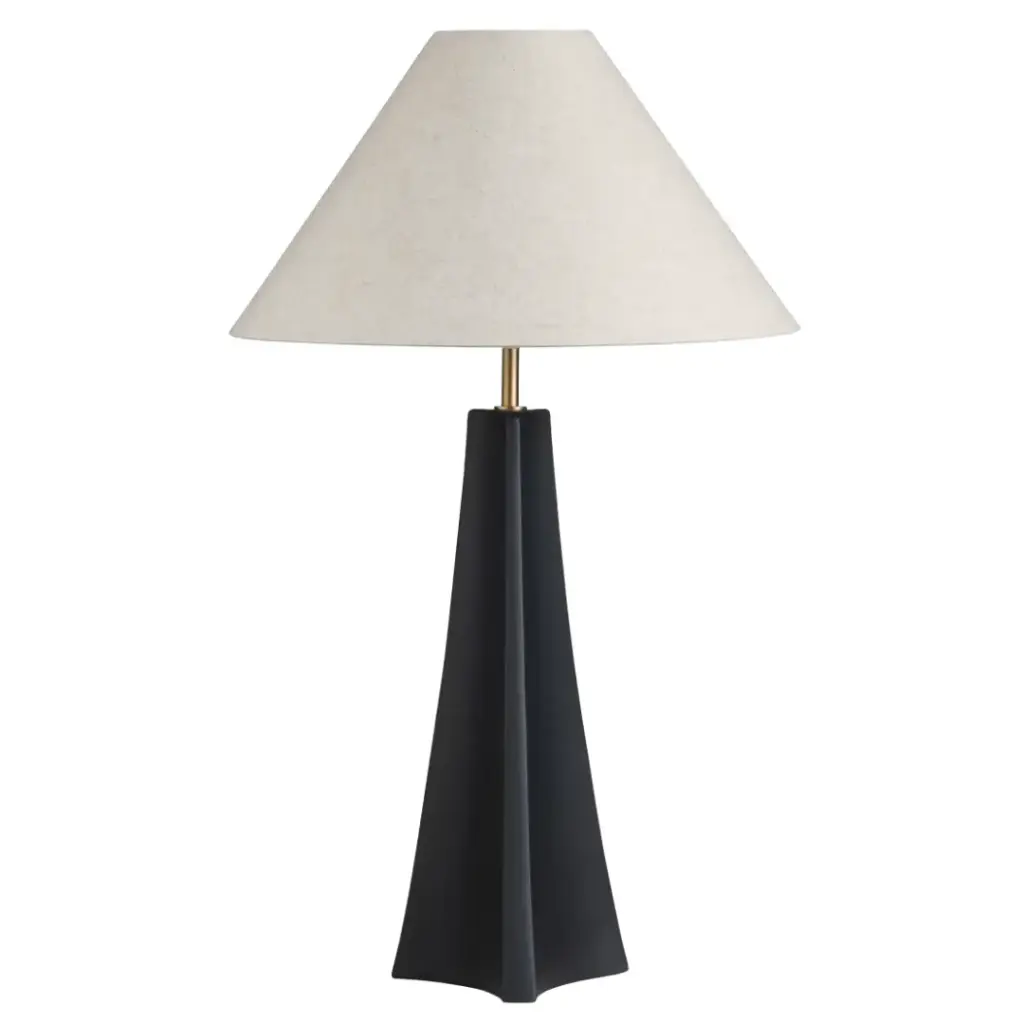 Russell Black Ceramic Table Lamp 32.5in