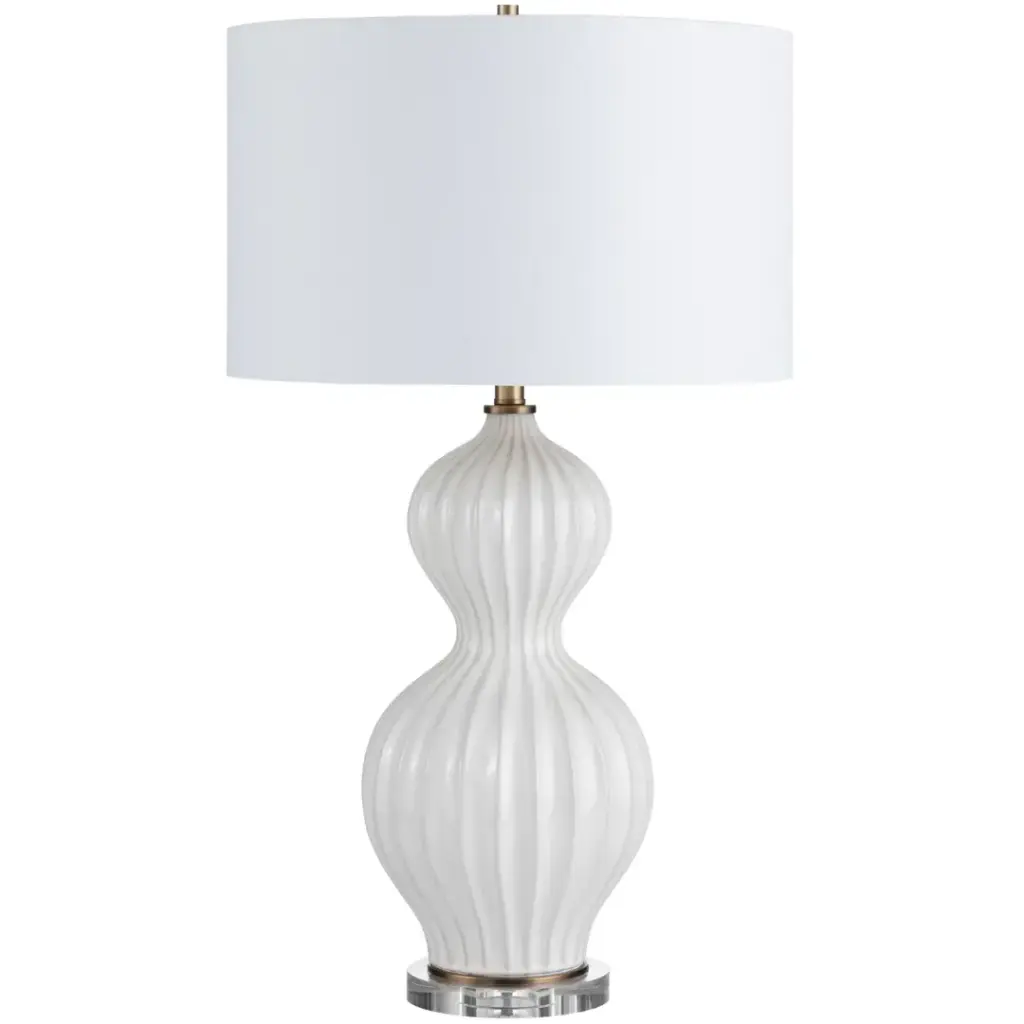 Calabash White Table Lamp 32in