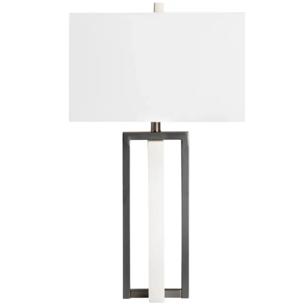 Wylie Marble & Bronze Table Lamp 29.5in