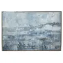 Blue Cascade Framed Canvas Art 61.5x41.5in