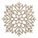 Glitter Snowflake Placemat Gold 17in