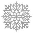 Glitter Snowflake Placemat Silver 17in