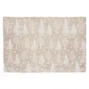 Christmas Tree Placemat Gold and White 18x12in