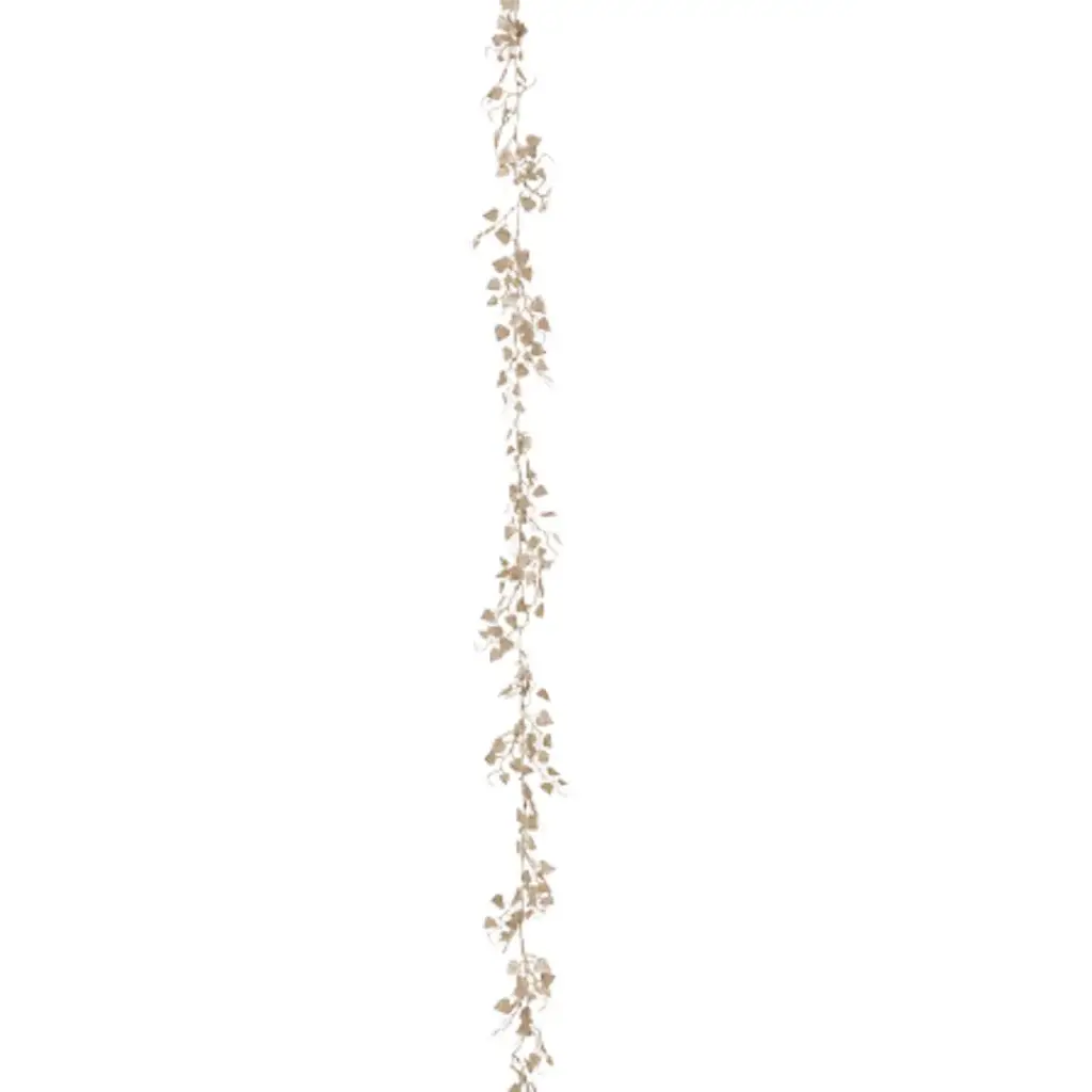 Decorative Garland with Small Leaves Gold 6ft