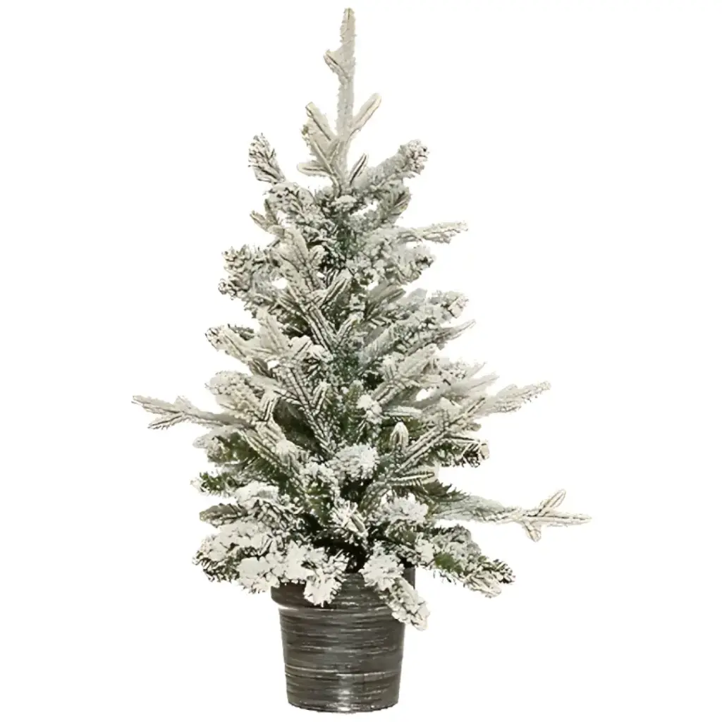 Potted Frosty Tree 28in
