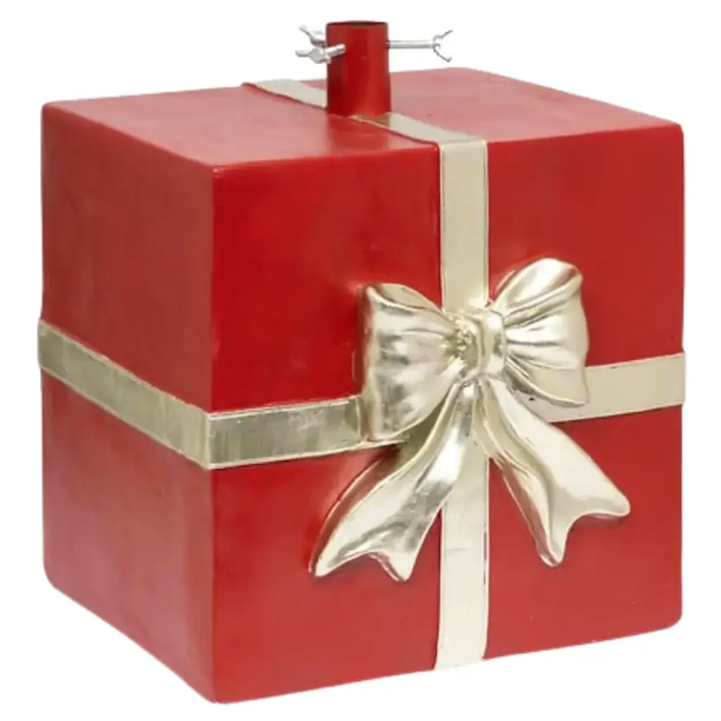 Decorative Gift Tree Skirt Red 12x11x14in