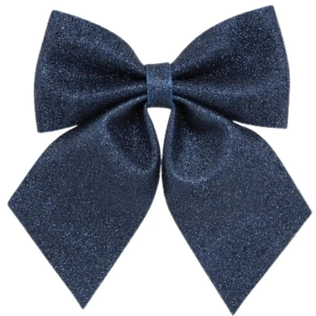 Glitter Decorative Bow Blue 8x10in