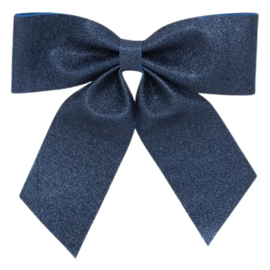 Glitter Decorative Bow Blue 15x15in