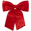Sequin Bow Red 15x19in
