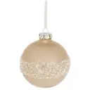 Pearl Glitter Decorative Ornament Gold 4in