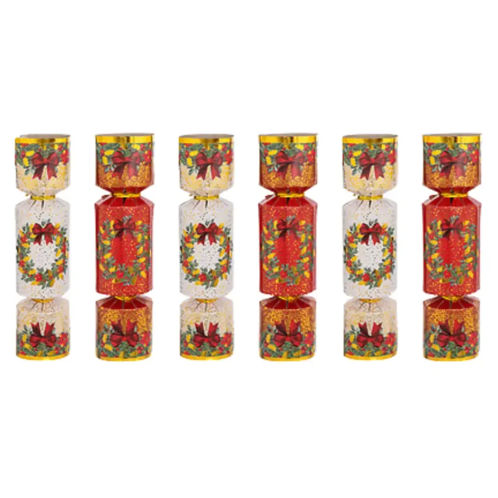 Christmas Wreath Crackers 6pc