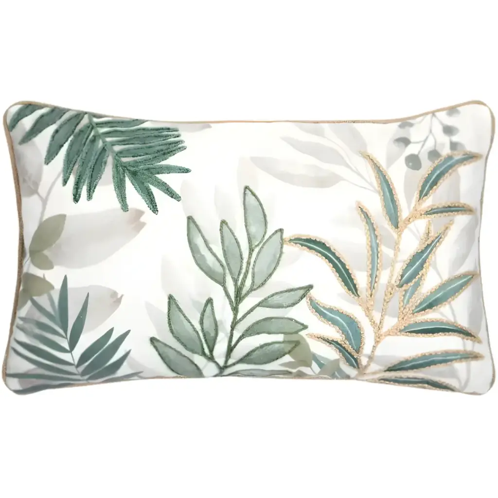 Ombrage Bolster Green 12x20in