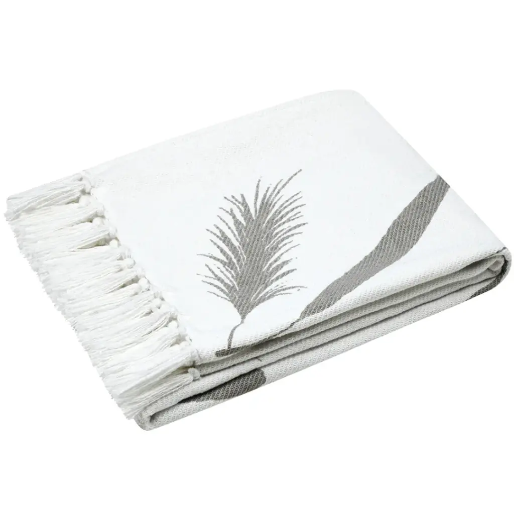 Pampas Throw White 50x60in