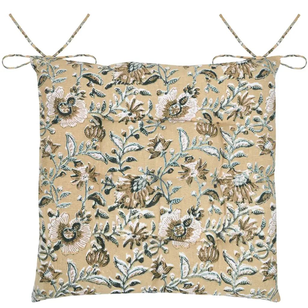 Shanna Chair Pad Floral 15x15in