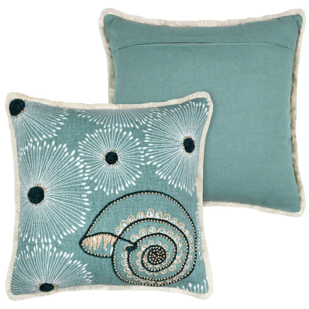 Barbados Outdoor Pillow Aqua 18x18in