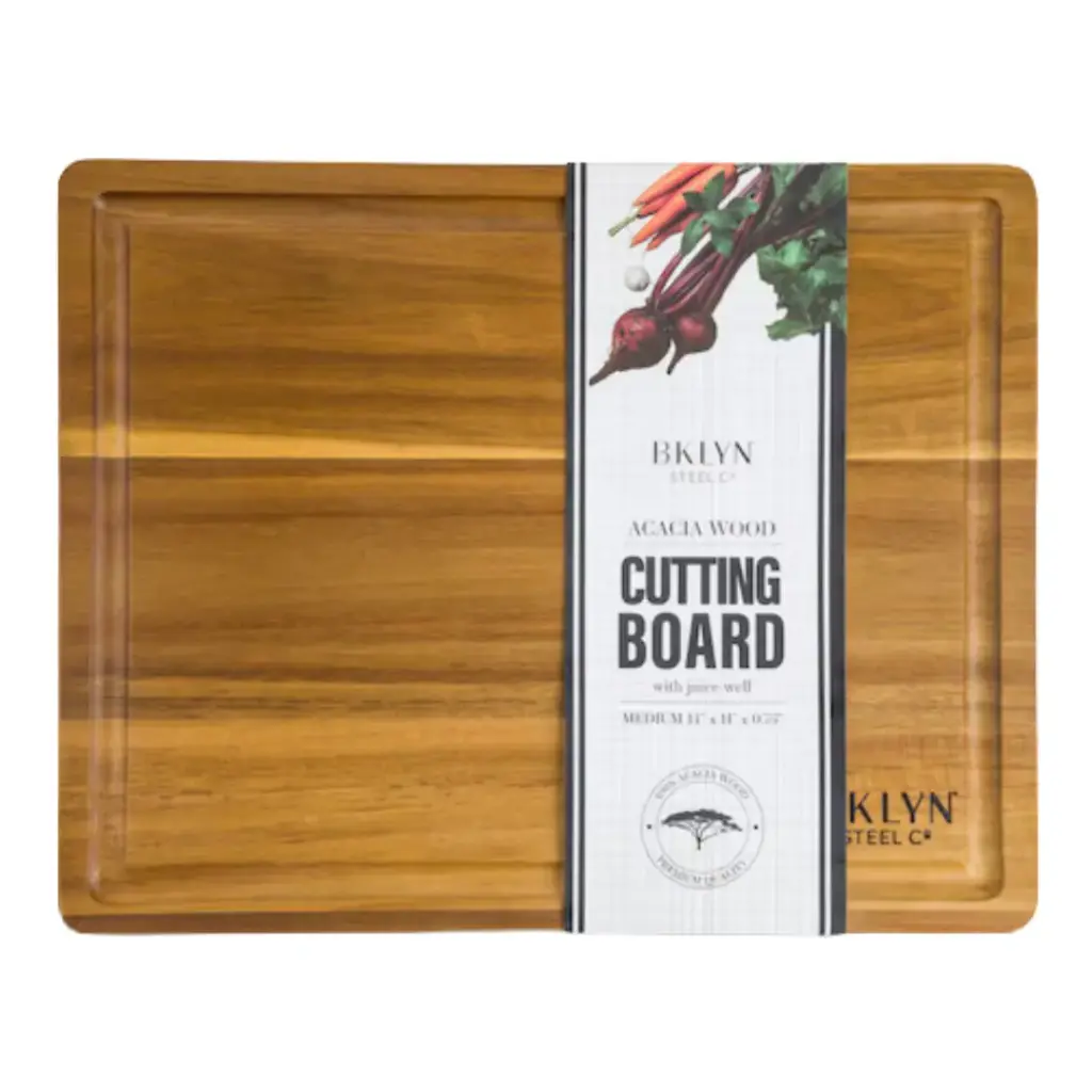 Acacia Porto Cutting Board with Juice Well 14in