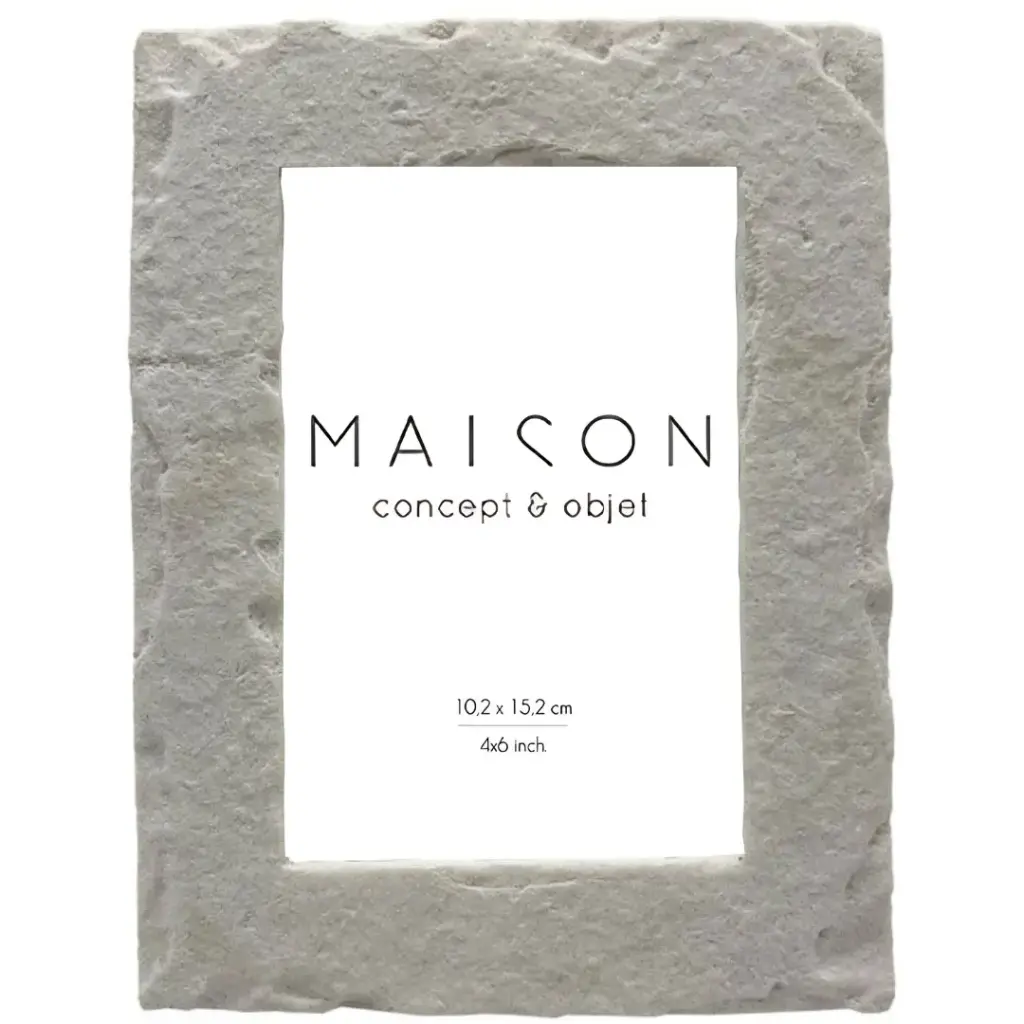 Photo Frame Polyresin White 6x8in