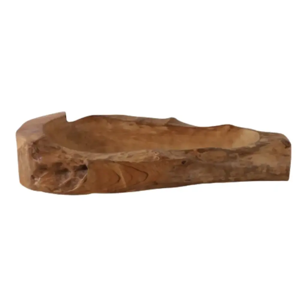 Teak Wood Bowl 24x6in