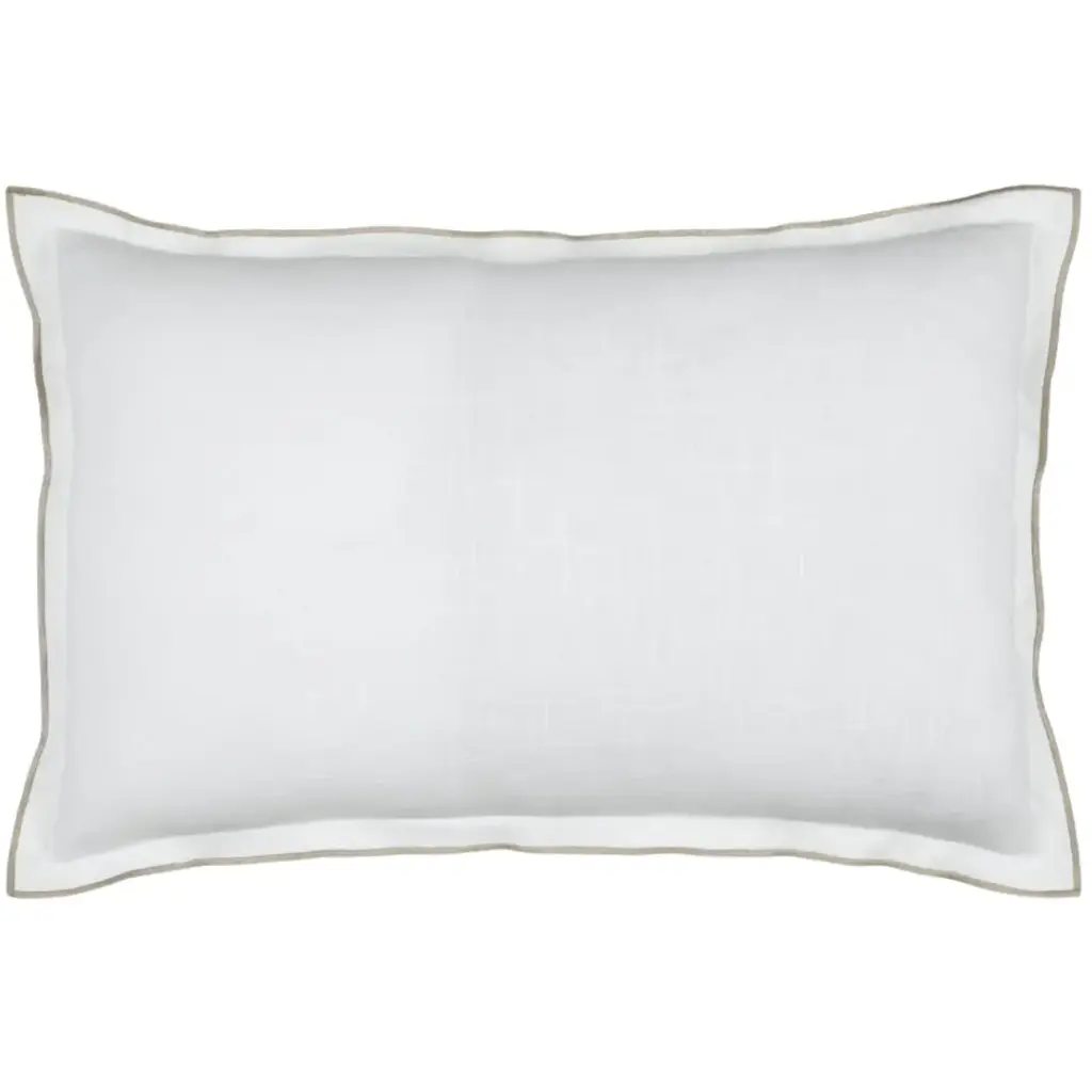 Helios Bolster Pillow White 16x24in