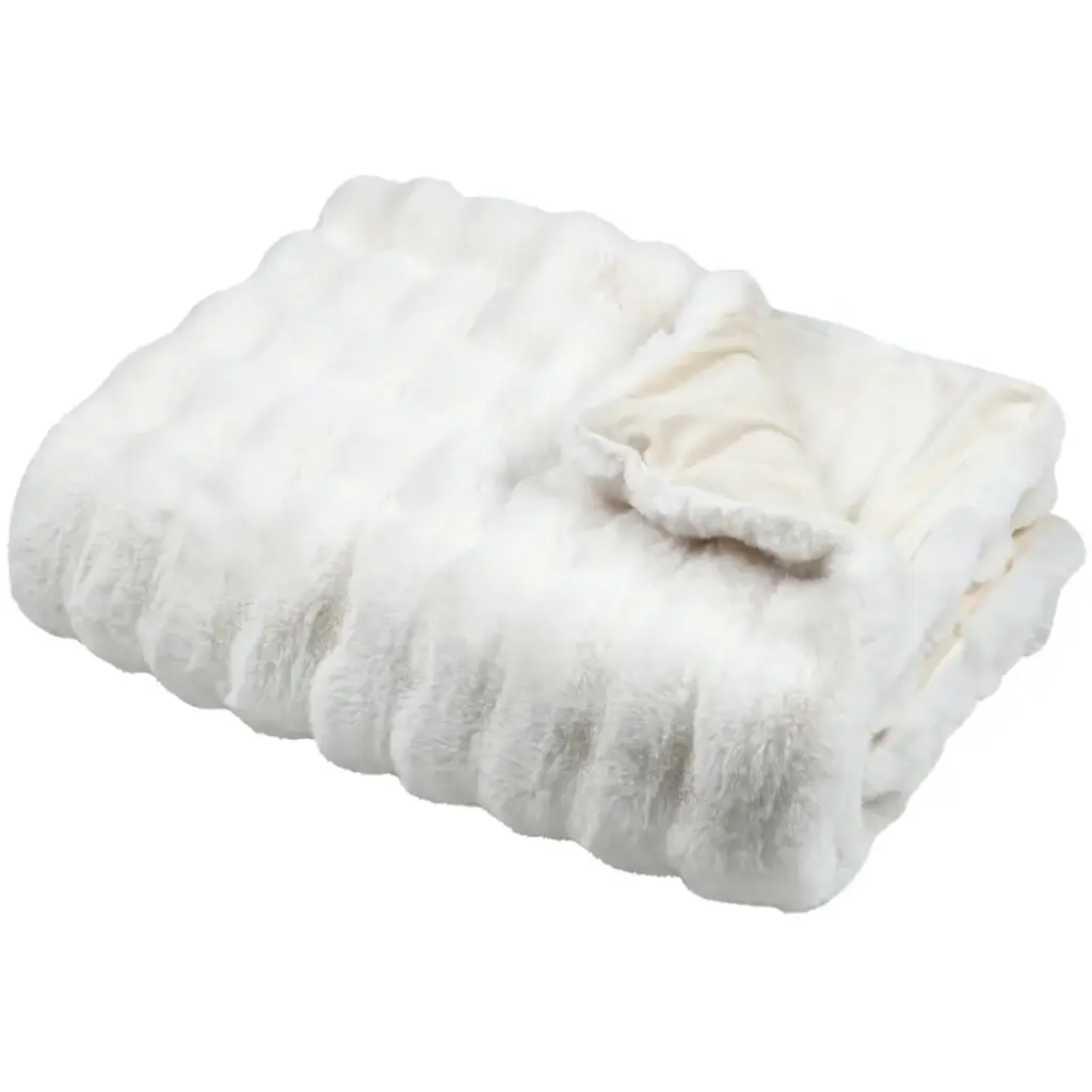 Nebraska Bed Throw Ecru 71x87in