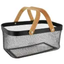 Metal Mesh Basket Black 15in