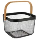Metal Mesh Basket Black 10in