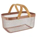 Metal Mesh Basket Caramel 15in