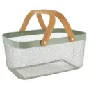Metal Mesh Basket Sage 15in