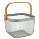Metal Mesh Basket Sage 10in
