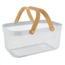 Metal Mesh Basket White 15in