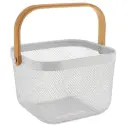 Metal Mesh Basket White 10in